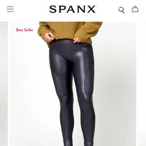 Spanx Moto Faux Leather Leggings